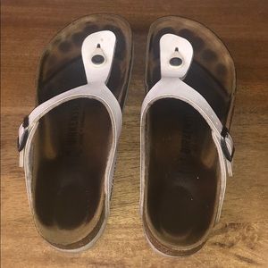Birkenstock White Gizec Sandals